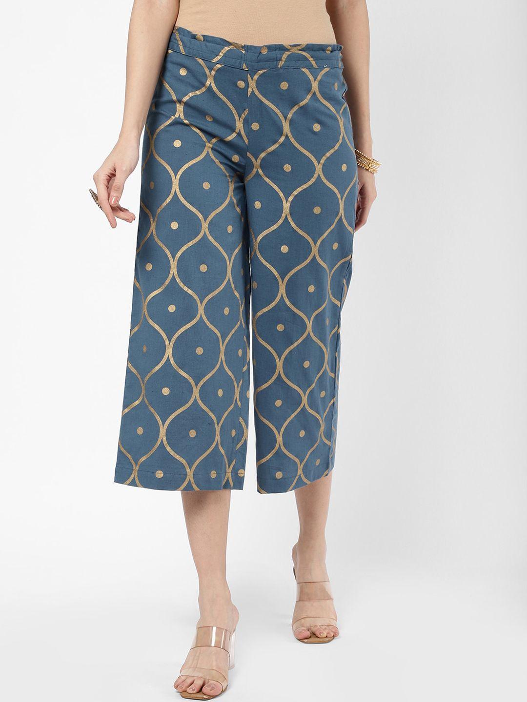 r&b women printed culottes trousers
