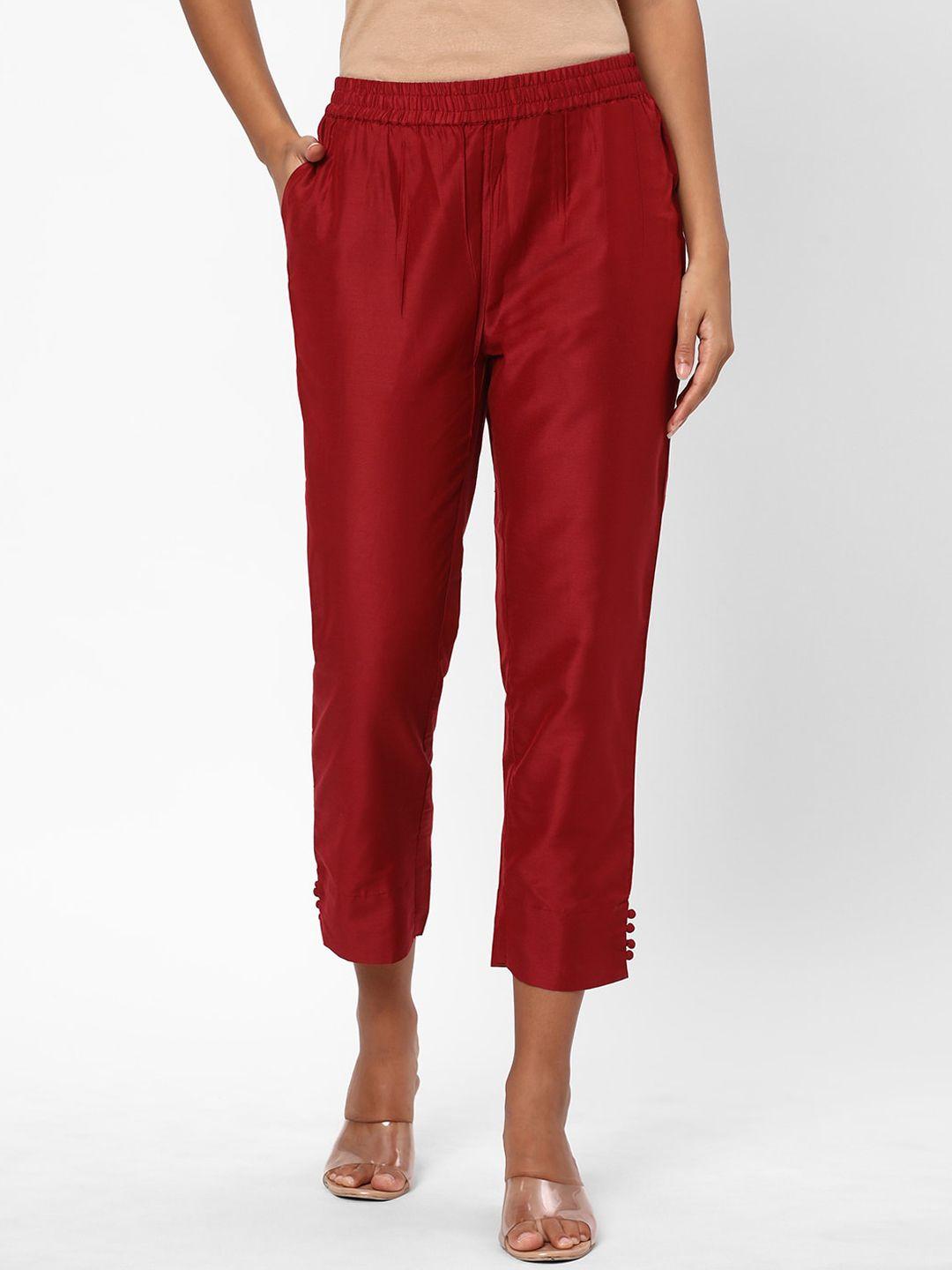 r&b women regular fit  cropped trousers