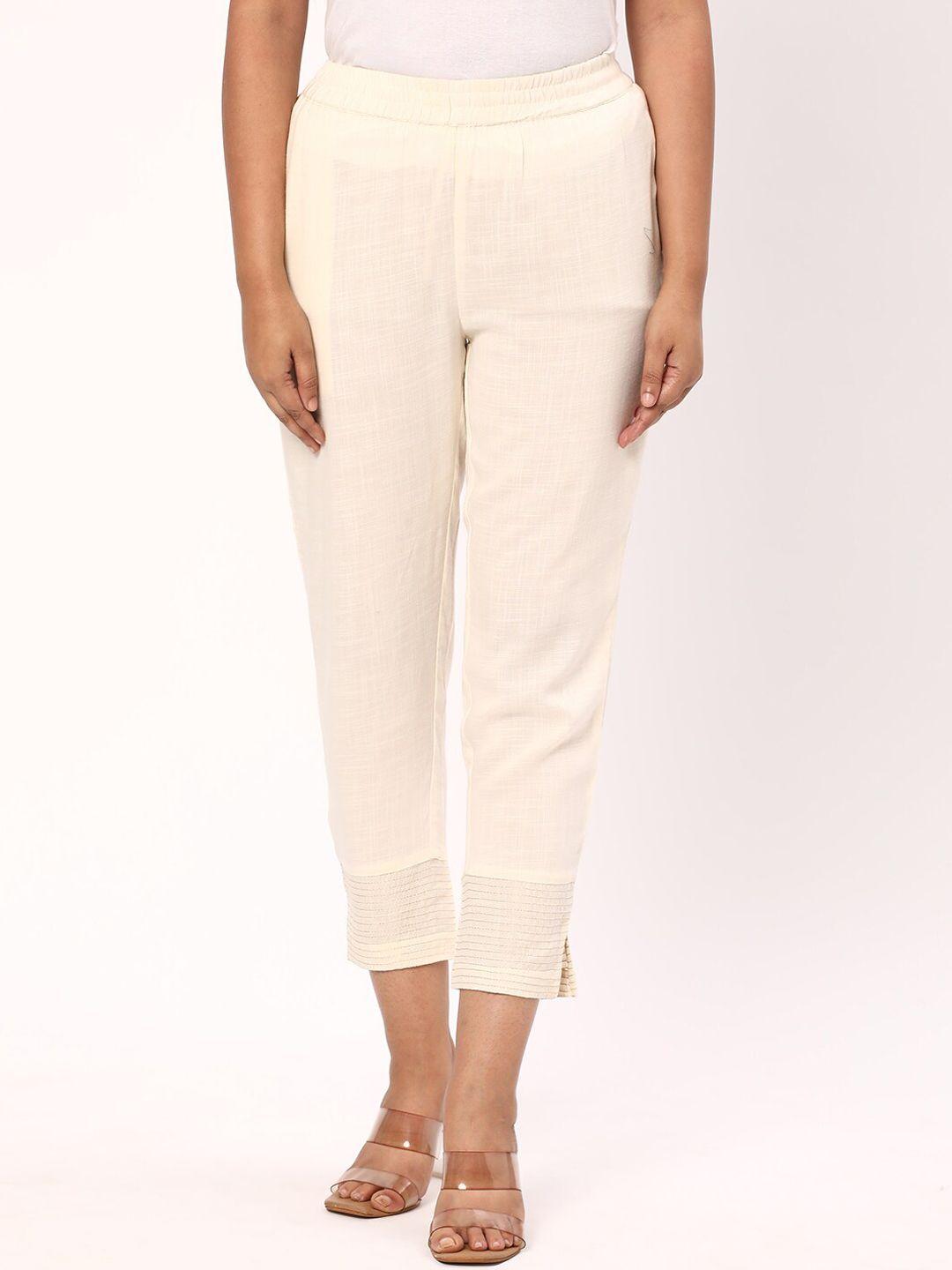 r&b women slim fit cigarette trousers