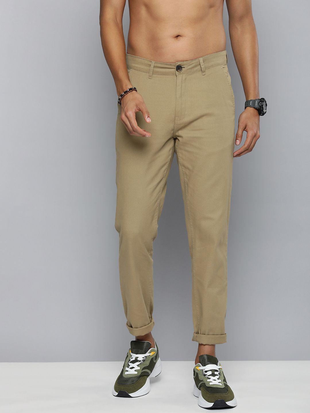 r.code by the roadster life co. men pure cotton chinos trousers