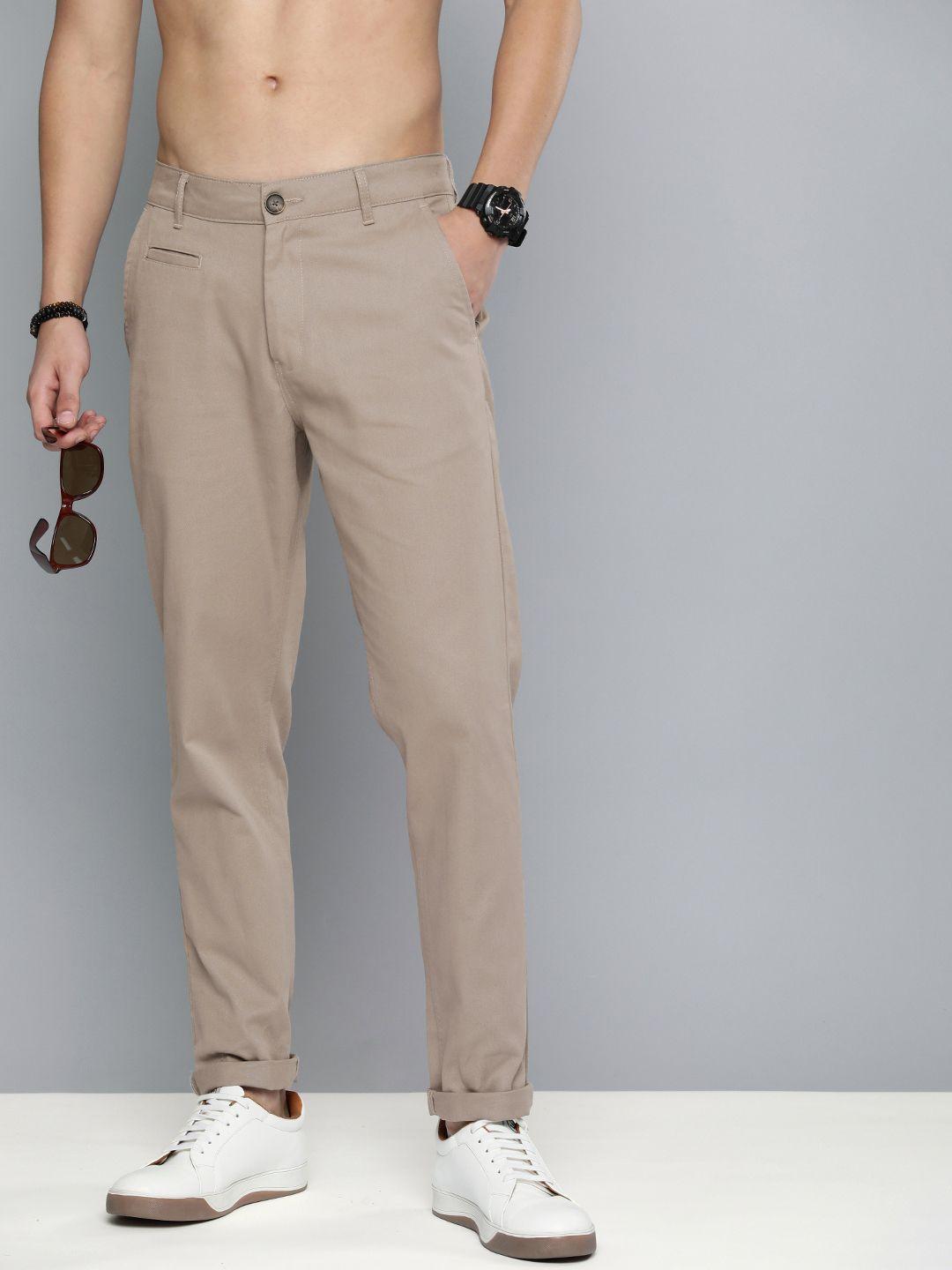 r.code by the roadster life co. men pure cotton chinos trousers