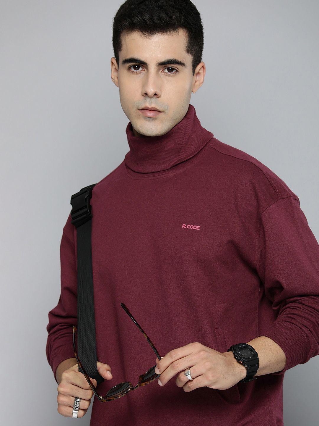 r.code by the roadster life co. men turtle neck sweatshirt