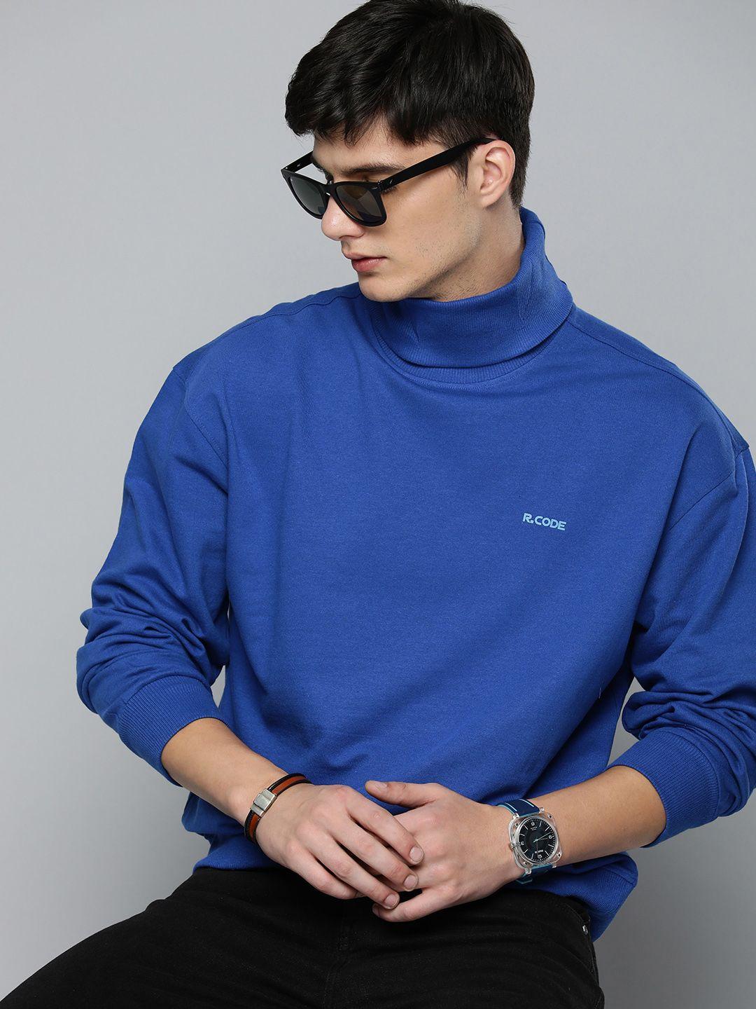 r.code by the roadster life co. men turtle neck sweatshirt