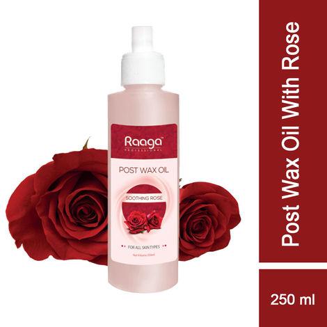 raaga professional post wax oil with soothing rose for all skin types, 250 ml