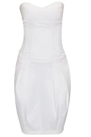 raakesh agarvwal- off-white tube dress