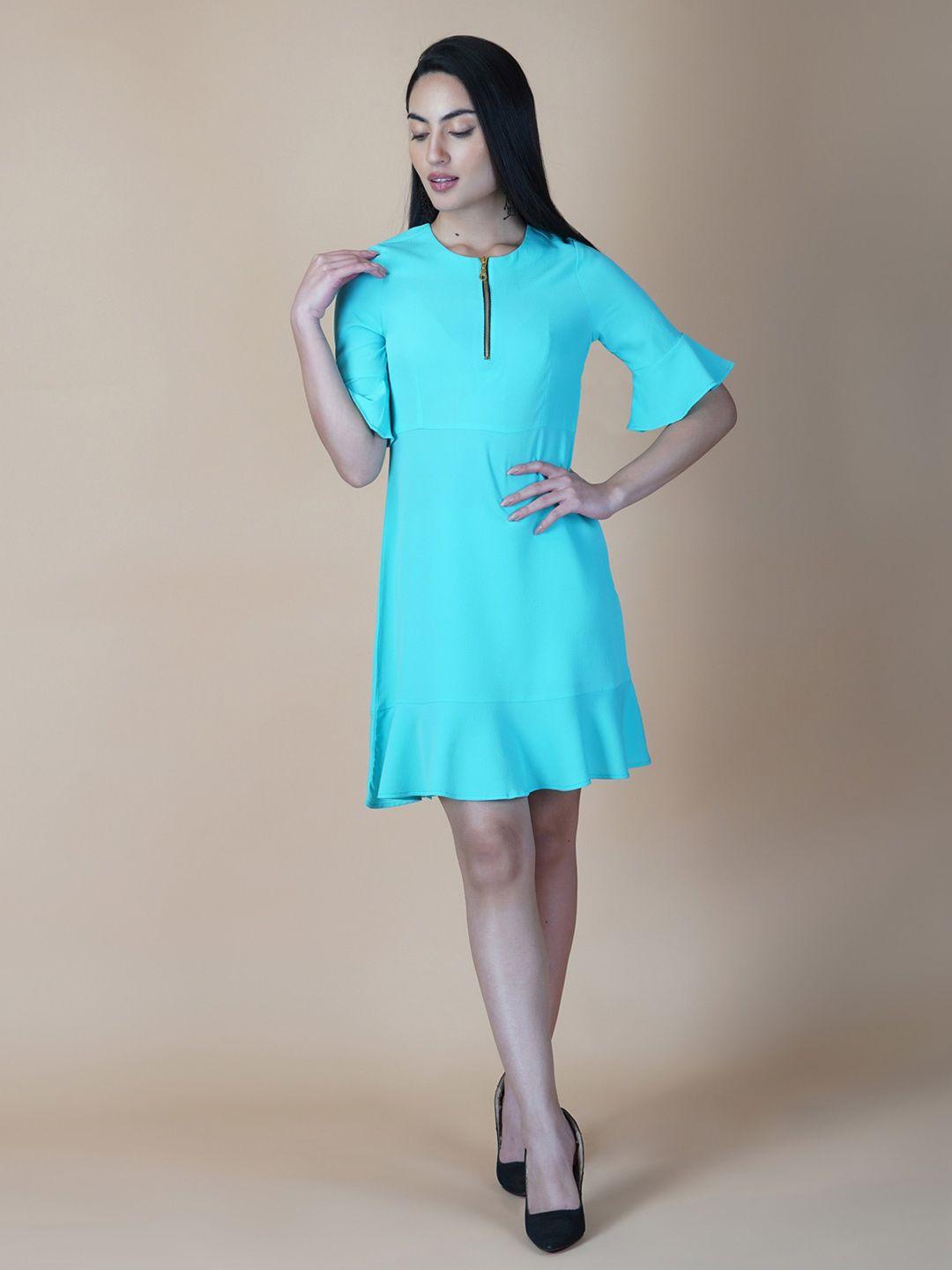 raassio round neck bell sleeves dress