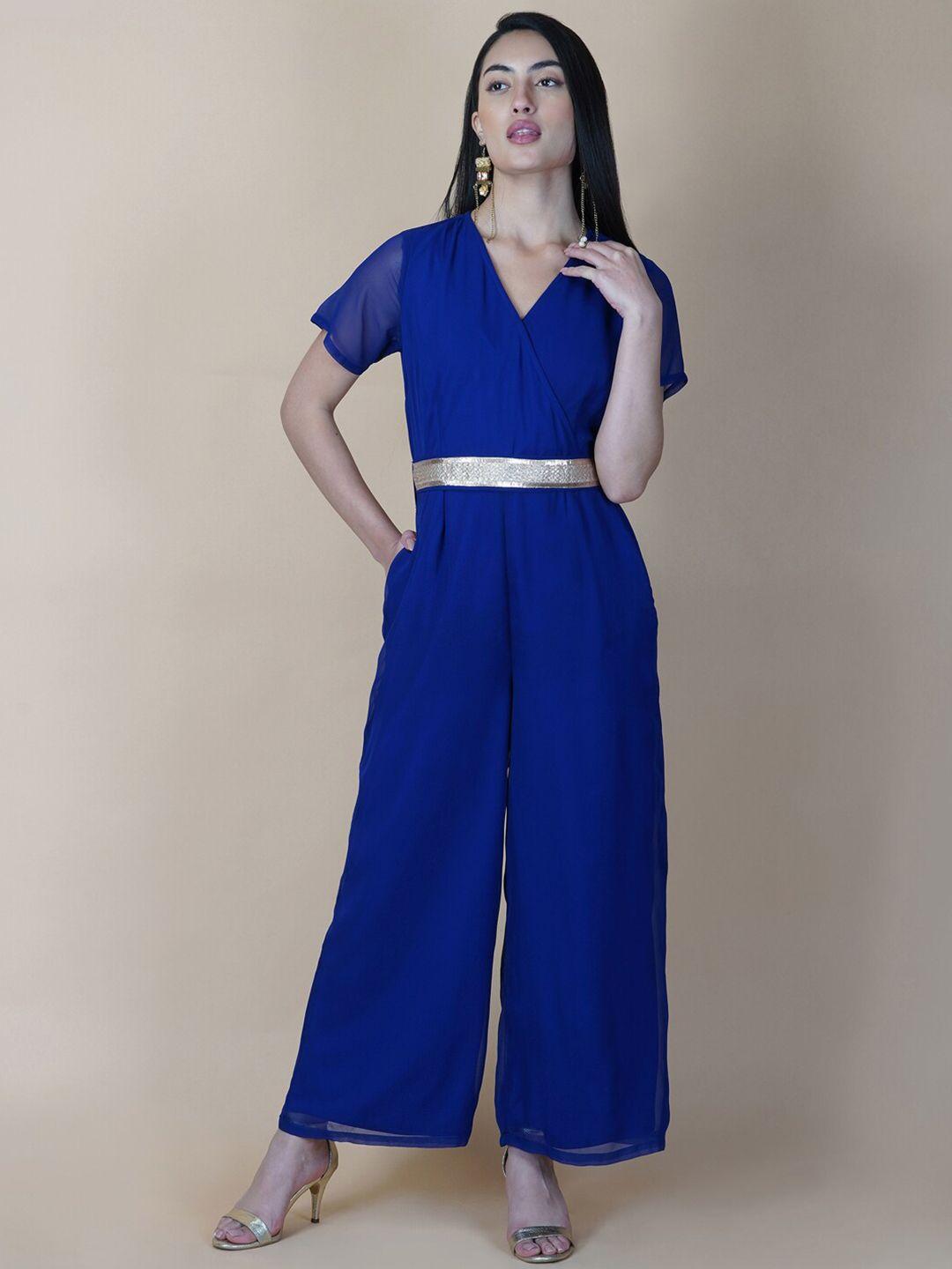 raassio v-neck basic jumpsuit