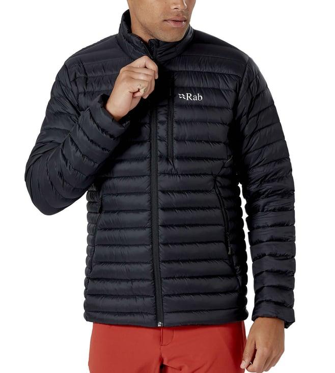 rab black microlight quilted regular fit puffer jacket