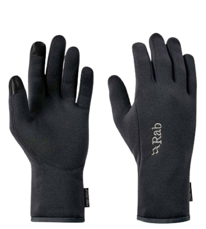 rab black power stretch contact mobile friendly gloves (extra large)