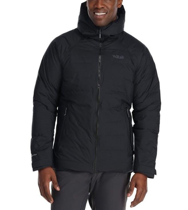 rab black valiance waterproof regular fit puffer jacket