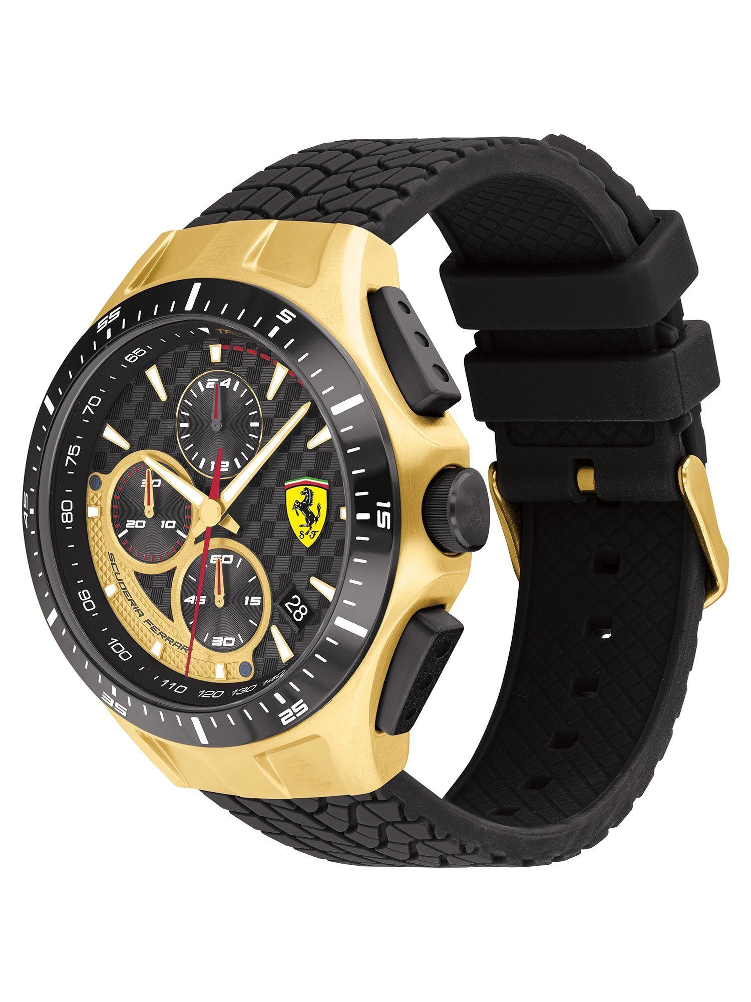 race day 0830700 black dial chronograph watch for men