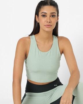 racerback crop top with back cutout