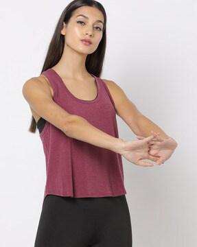 racerback round-neck tank top