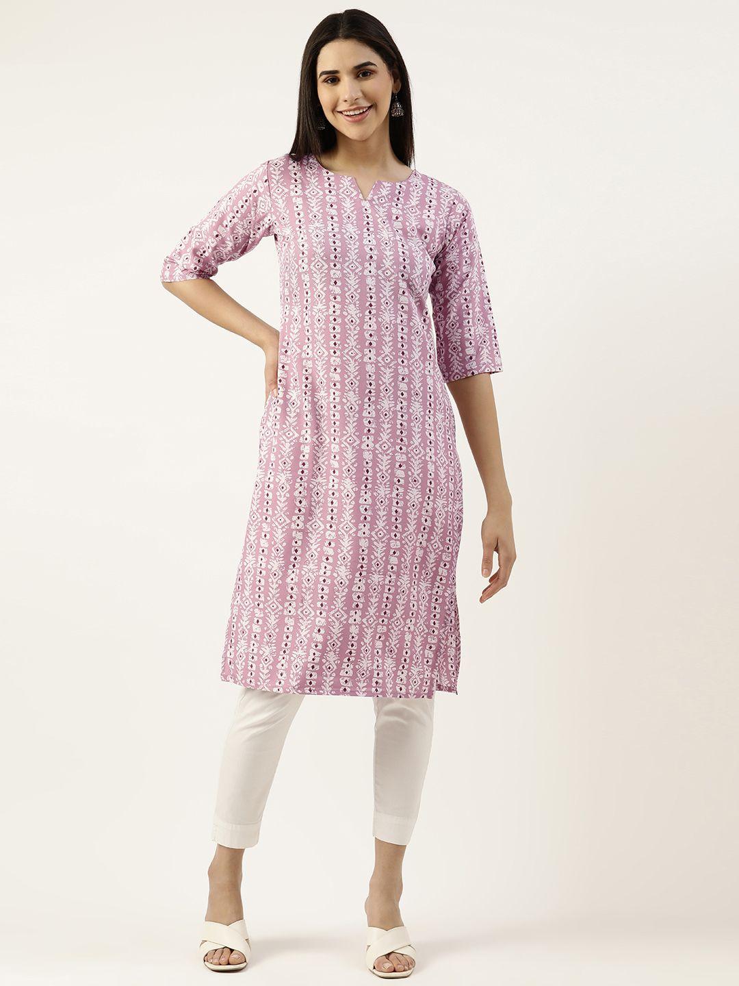 rachna ethnic motifs printed crepe straight kurta