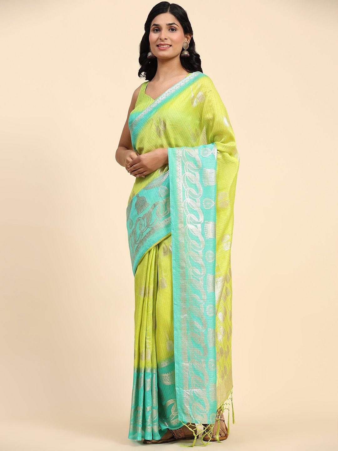rachna ethnic motifs woven design silk cotton ready to wear zari saree