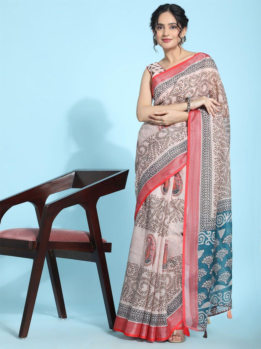 rachna floral printed saree