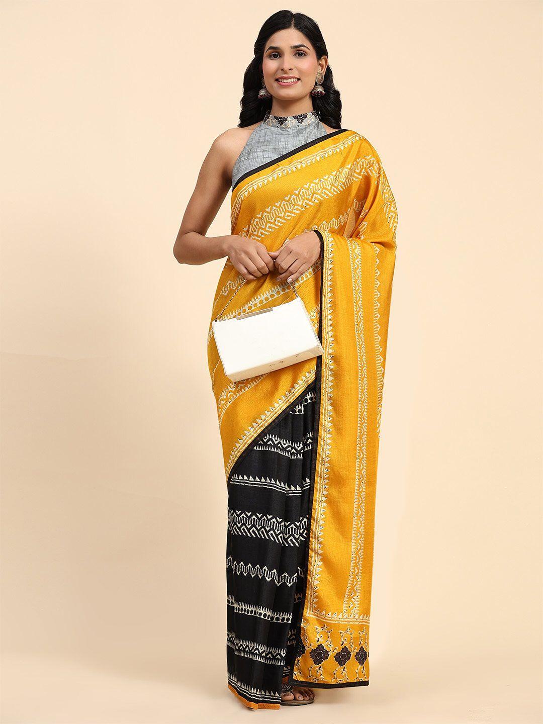 rachna geometric printed ready to wear saree