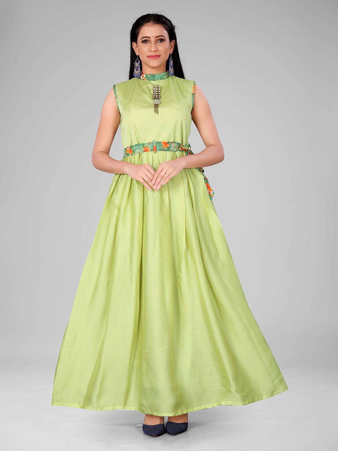 rachna green maxi dress