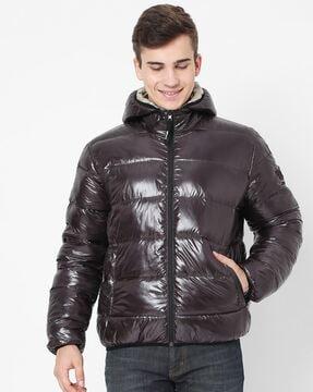 racker rev. in quilted reversible hooded jacket
