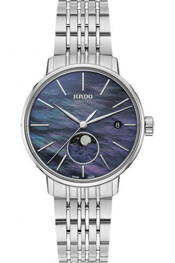 rado coupole classic mop dial quartz watch with steel bracelet for women - r22883913