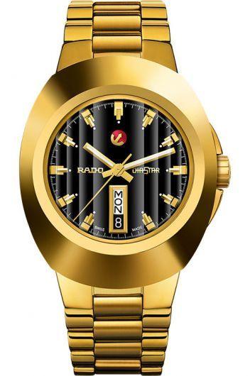 rado diastar original  dial automatic watch with steel & yellow gold pvd bracelet for men - r12999153