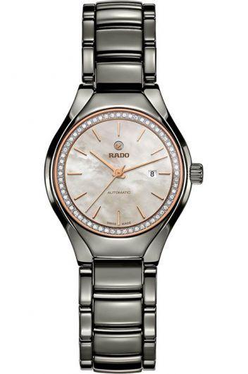 rado true mop dial automatic watch with ceramic strap for women - r27243852