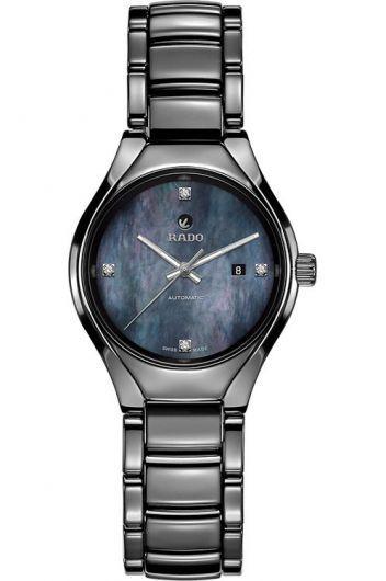 rado true mop dial automatic watch with ceramic strap for women - r27243872