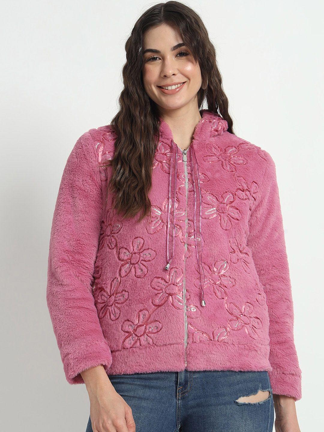raer women geometric lightweight crop tailored jacket embroidered