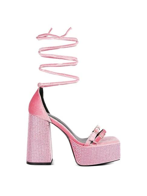 rag & co women's pink gladiator sandals