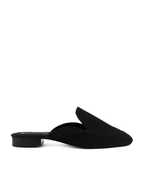 rag & co women's black mule shoes