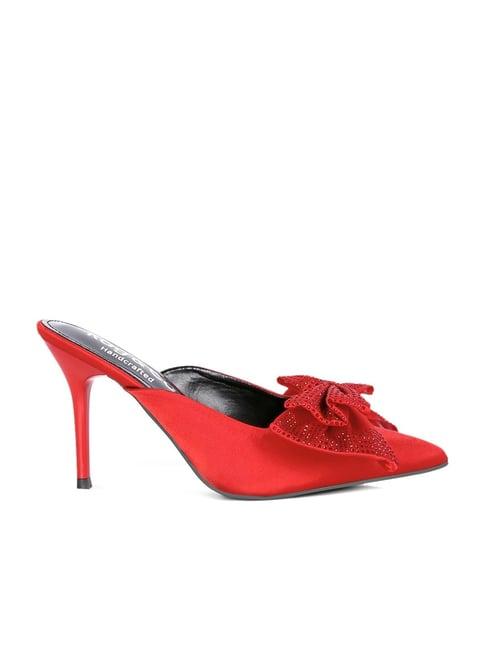 rag & co women's red mule shoes