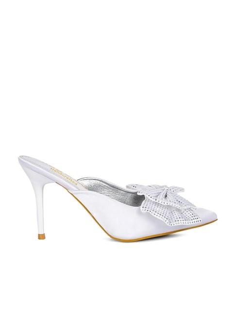rag & co women's white mule shoes