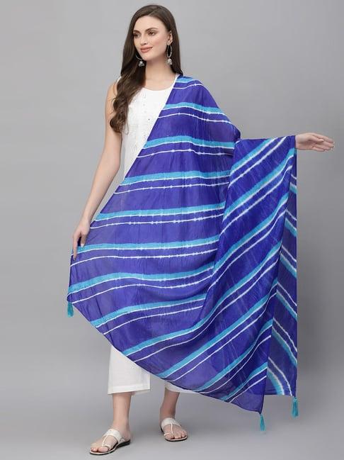 ragavi blue striped dupatta