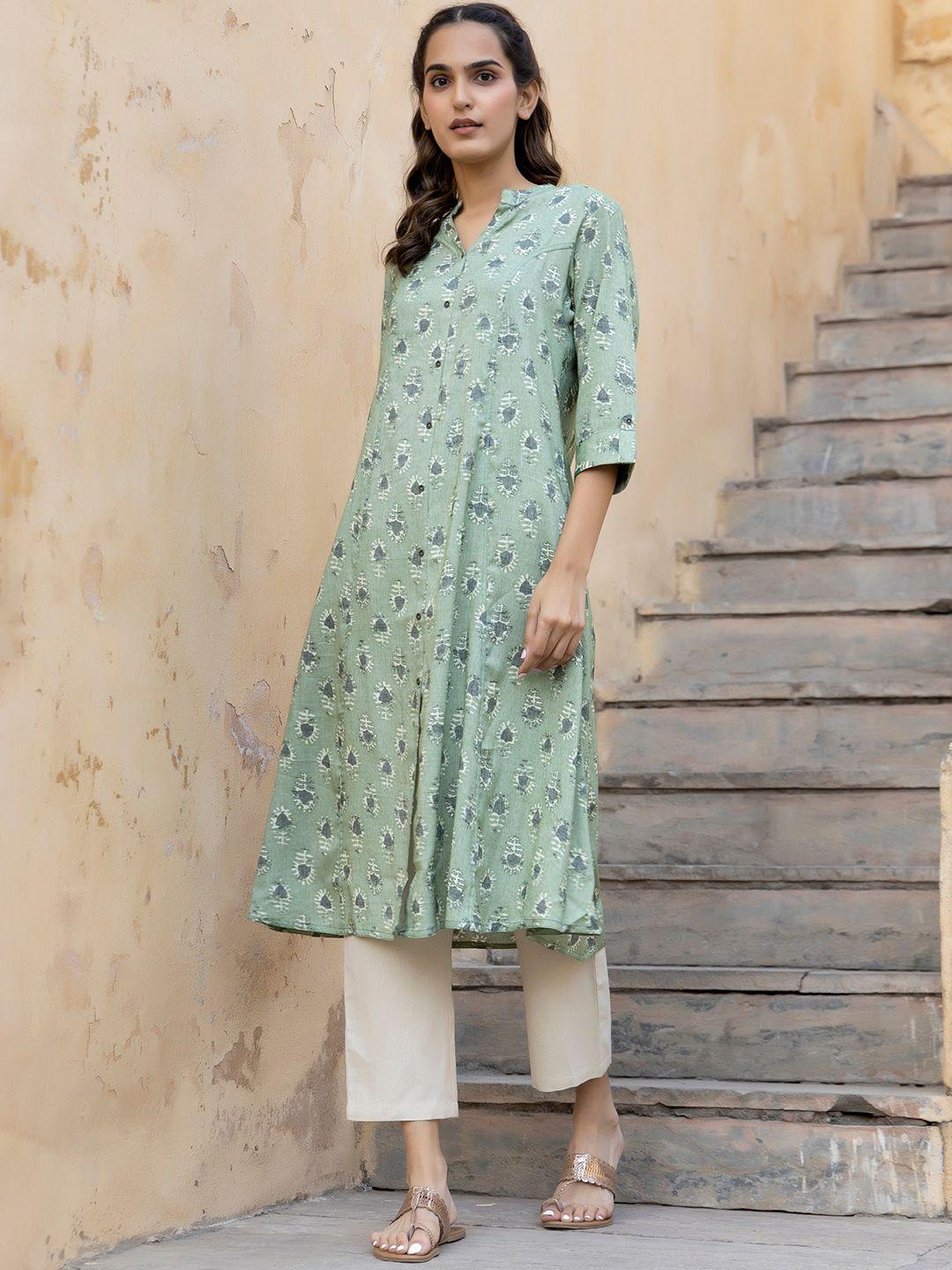 ragavi ethnic motifs printed a-line kurta