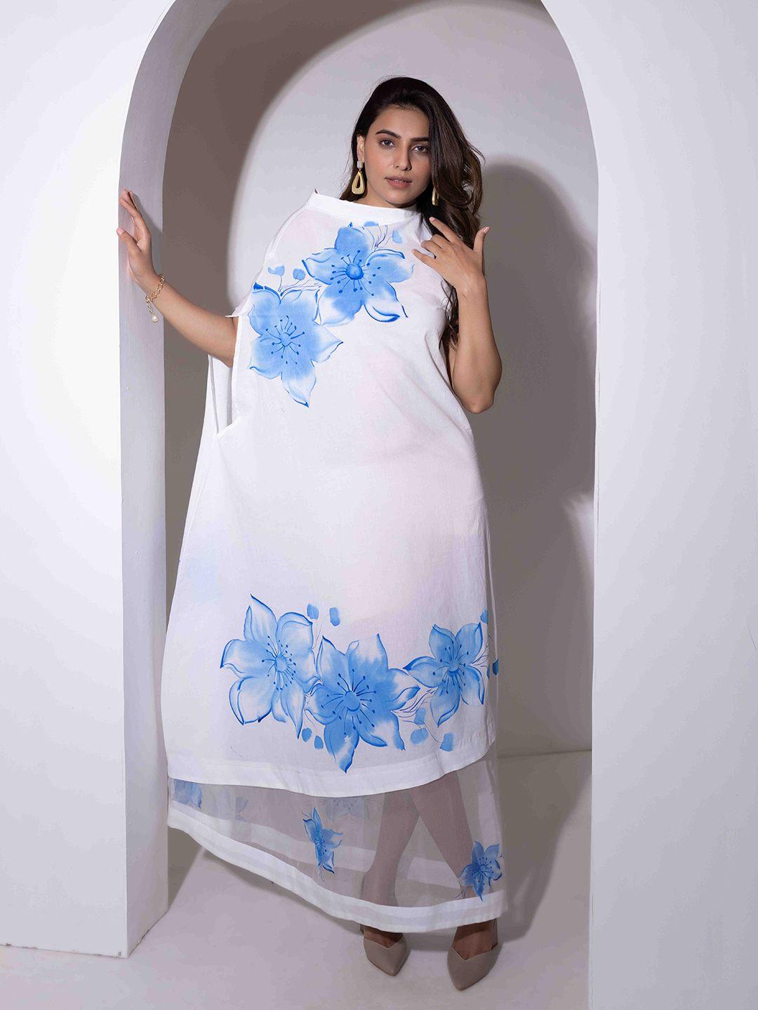 ragavi floral printed cotton maxi dress