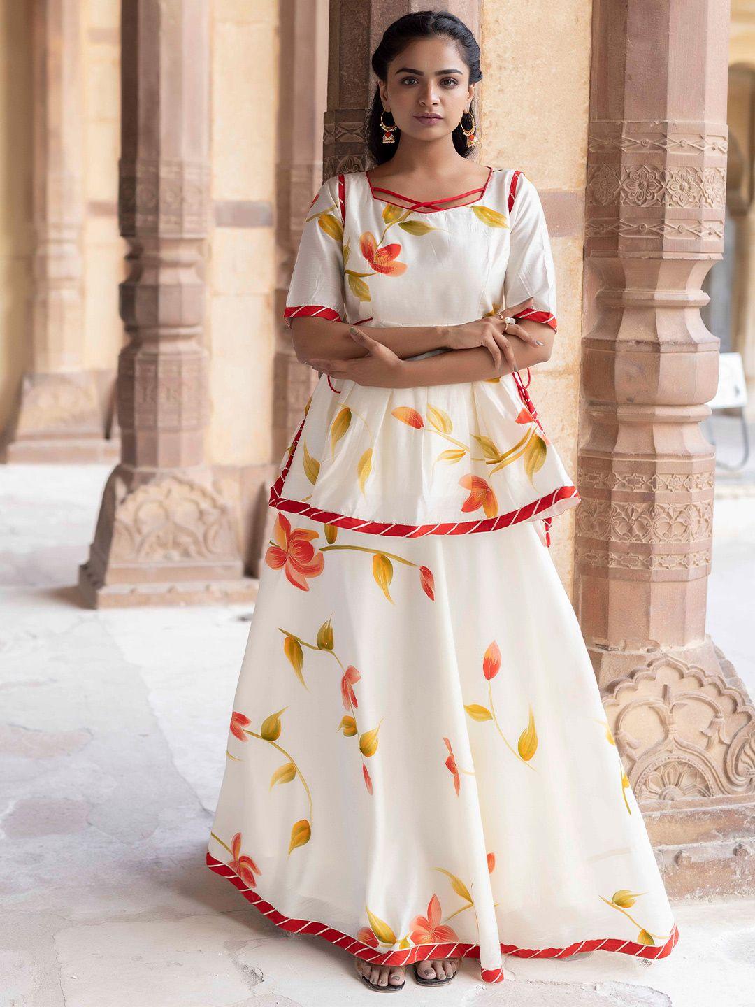 ragavi floral printed ready to wear lehenga & choli