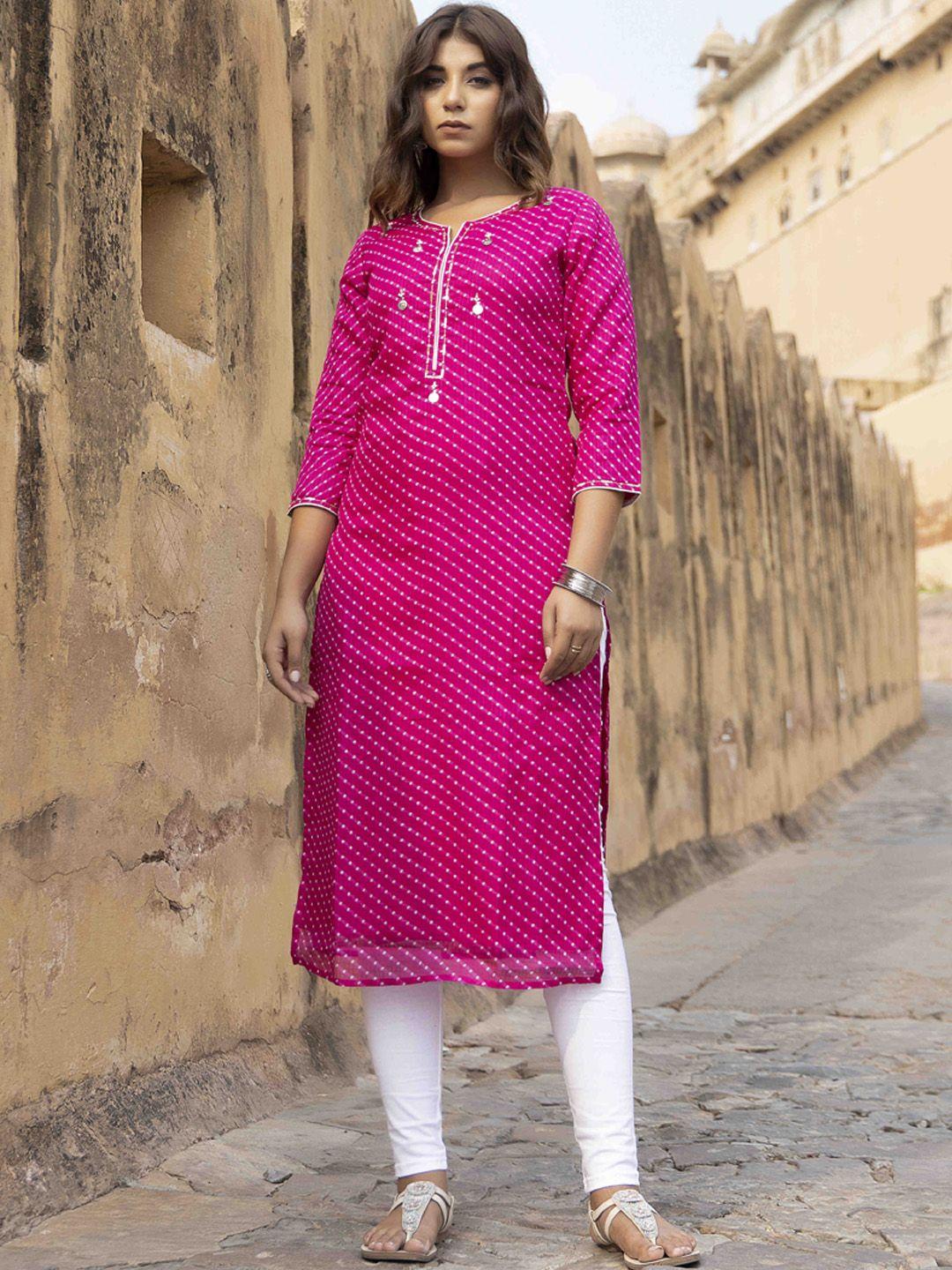 ragavi leheriya printed pure cotton straight kurta