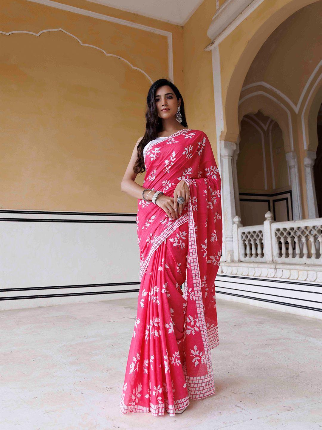 ragavi printed pure cotton saree