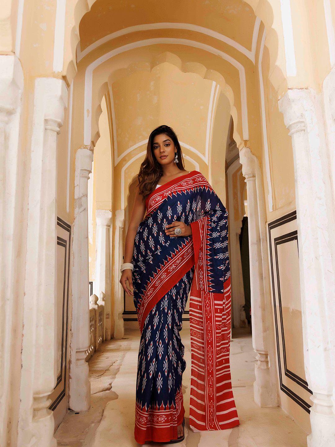 ragavi printed pure cotton saree