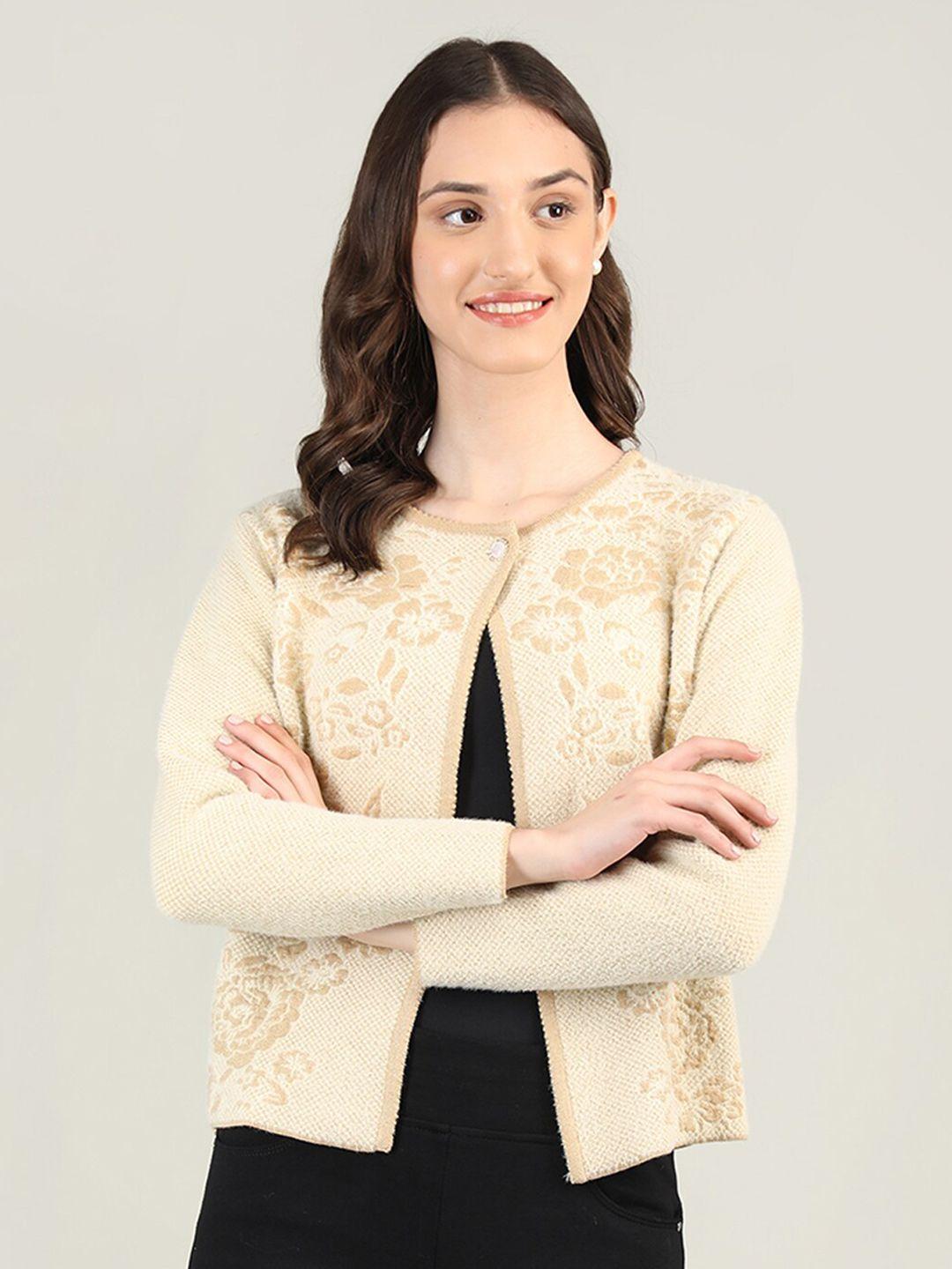 rage  floral self design acrylic cardigan