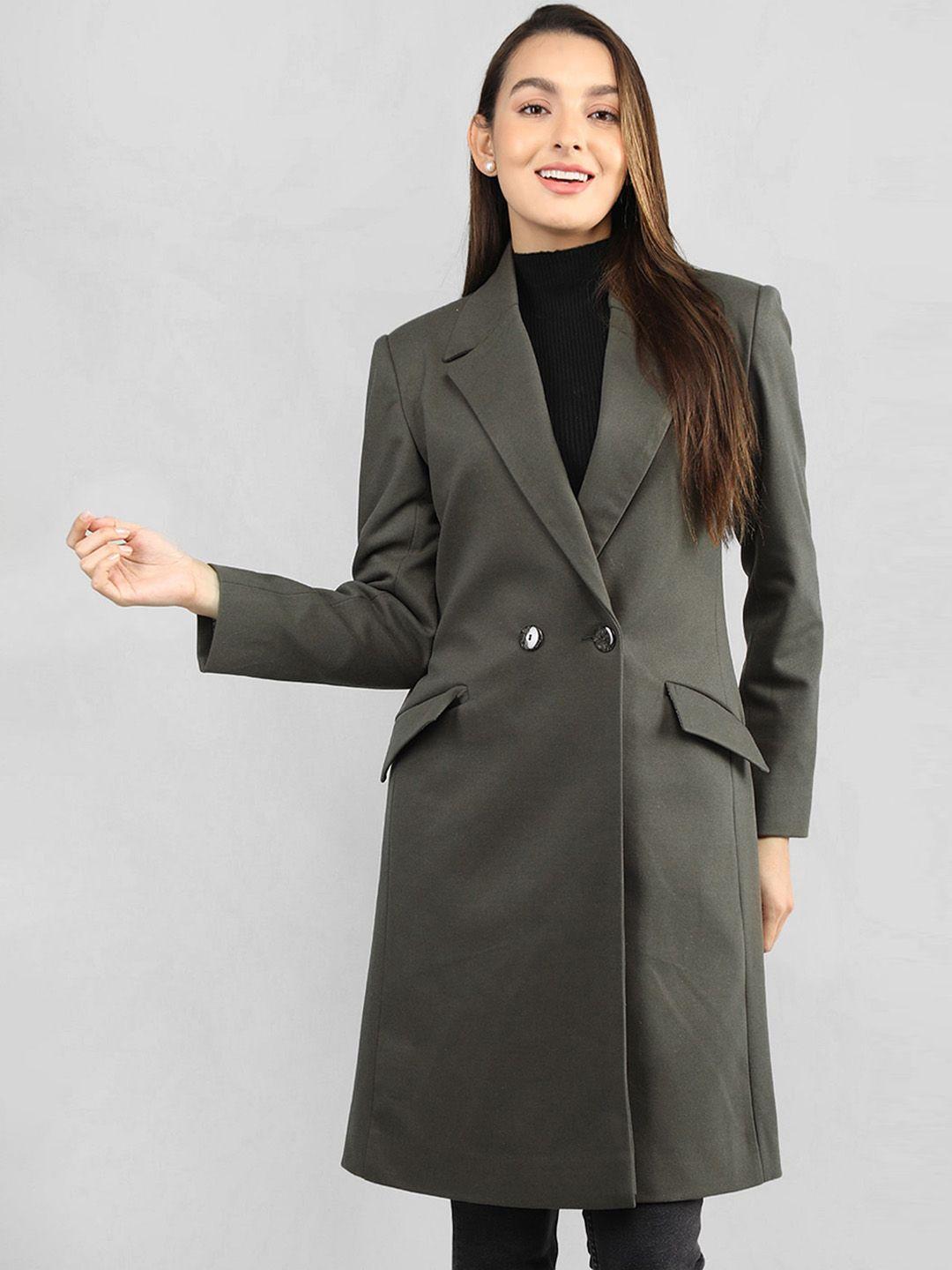 rage double-breasted notched-lapel collar overcoat