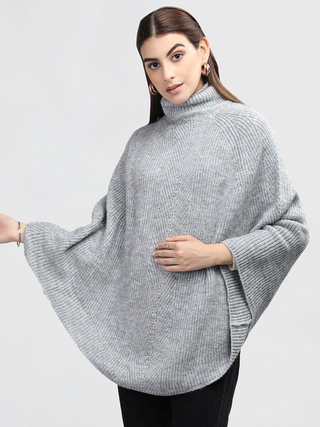 rage ribbed turtle neck poncho