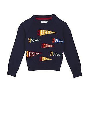 raglan sleeve brand pattern sweater