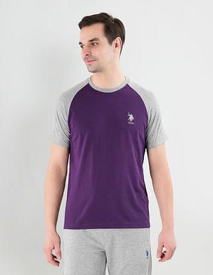 raglan sleeve colour block le003 lounge t-shirt - pack of 1