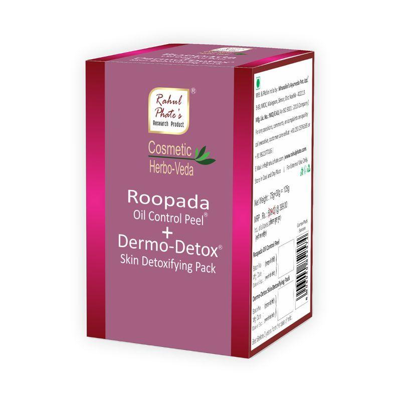 rahul phate's combo of roopda oil control peel + dermo-detox skin detoxifying face pack