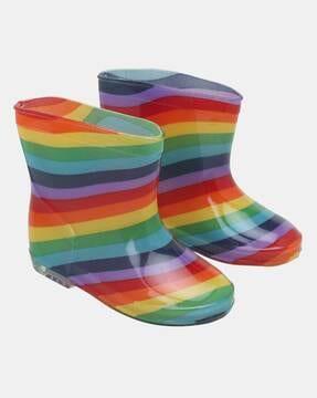 rainbow ankle length boots