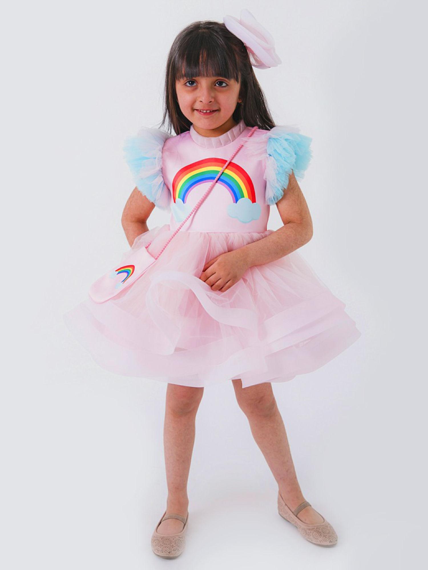 rainbow baby pink dress