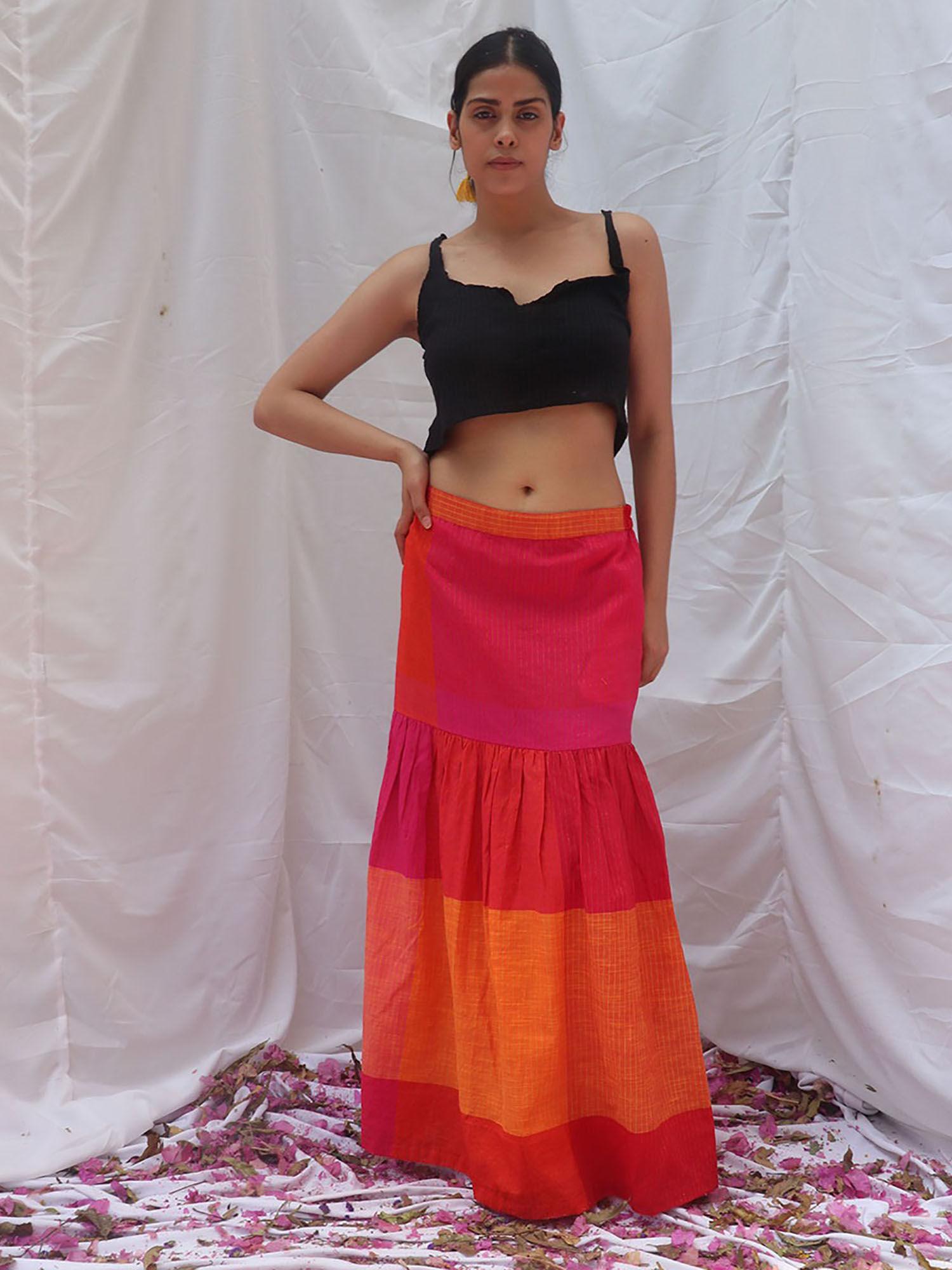 rainbow café croma handwoven cotton skirt