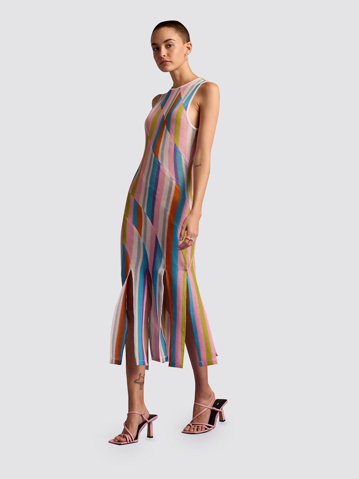 rainbow fringe dress