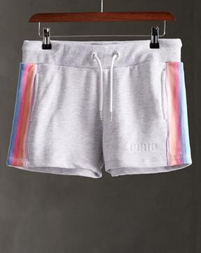 rainbow shorts with straight hems